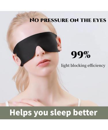 Buy Soft Zero Pressure Sleeping Eye Mask - 100% Light Blocking for Men & Women | Perfect for Travel & Relaxation - Buy Online on GoSupps.com