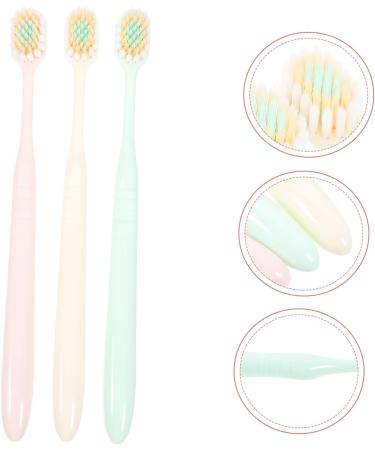 FRCOLOR 3pcs Extra Soft Camping Toothbrush Set Portable Travel Toothbrushes for Adults Manual Gum Guard with Soft Bristles - Buy Online on GoSupps.com