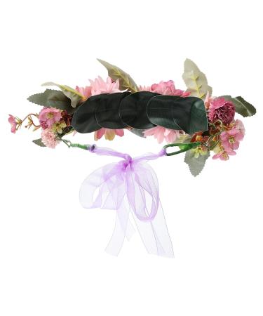 AWaytr Boho Flower Crown Headband - Handmade Pink & Purple Festival Headdresses for Women and Girls | International Shipping - Buy Online on GoSupps.com
