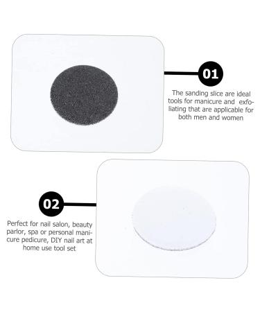 FRCOLOR 1 Frosted Sheet Dead Skin Polishing Pad Foot File Paddle Drill Bit Drill Sanding Disc Pedicure Exfoliating Sandpaper Replaceable Volcano Grinding Nail Gauze Paper 2.5x2.5cm Black - Buy Online on GoSupps.com
