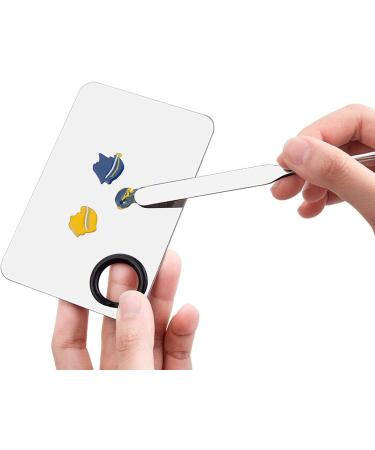  Julyue Acrylic Cosmetic Palette with Spatula Thumb Hole Nail Art Mixing Palette Transparent Drawing Mixing Palette Cosmetic Makeup Palette for Liquid Foundation - Buy Online on GoSupps.com