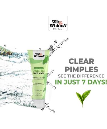 Wit & Whimsy Cherry Cheeks Green Tea Face Wash Premium Ayurvedic Formulation Enriched With Green Tea & Turmeric Extract For All Skin Type - 100ML (3.38 Oz) - Buy Online on GoSupps.com