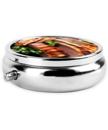 Golden Roastround Pill Box | 3 Compartment Portable Organizer for Travel | Ideal for Purse & Pocket - Buy Online on GoSupps.com