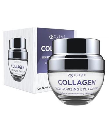 Clear Beauty Collagen Eye Cream - For Dark Circles and Puffiness  Moisturizing & Anti-Aging Under Eye Cream - Cruelty Free Korean Skincare For All Skin Types - 1.69 OZ