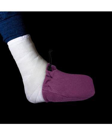 Foot Cast Toe Cover Socks - Soft Warm & Adjustable Cast Protector for Men & Women - 2 Pack (Blue Purple - Buy Online on GoSupps.com