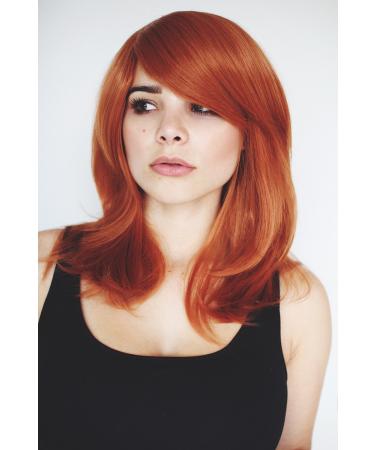 Prettyland Copper Red Orange Medium Length Straight Wig - Layered Slightly Wavy Nami Cosplay Wig C501 for International Shipping - Buy Online on GoSupps.com