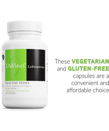 Davinci Labs Healthy Veins - Vascular Health Support with Vitamin C, Diosmin & More - 60 Capsules - Buy Online on GoSupps.com