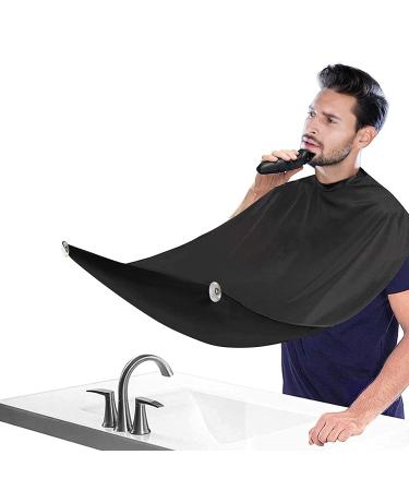 Beard Bib Beard Apron, Beard Catcher for Men Shaving and Trimming, Non-Stick Beard Cape Grooming Cloth, with 2 Suction Cups, Best Gifts for Men Short