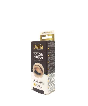 Delia Cosmetics Dark Brown Eyebrow Coloring - Long-Lasting Creamy Formula No Ammonia - 15ml Dye Set - Buy Online on GoSupps.com