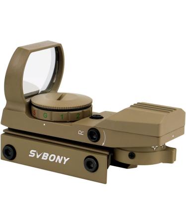SVBONY Red and Green Dot Sight Reflex Sight 4 Reticles 5 Brightness Levels | Tactical 20mm Mount 33mm Reflex Lens - Allen Screws Included - Buy Online on GoSupps.com