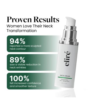 Elir Neck Firming Cream Advanced Anti-Aging Moisturizer for Sagging Skin Wrinkles & Crepey Neck - Daily Lifting & Tightening Formula for a Youthful D collet From Home -30ml - Buy Online on GoSupps.com