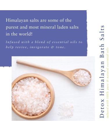 Absolute Aromas Detox Bath Salts 625g | Pink Himalayan Salt Infused with Cedarwood, Grapefruit, Geranium, Juniperberry Oils | Natural Detox Formula | 1-Pack - Buy Online on GoSupps.com