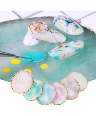 Gray Round Resin Nail Art Palette for Gel Polish & Pigment Mixing - Perfect for Nail Art Enthusiasts | International Shipping Available - Buy Online on GoSupps.com