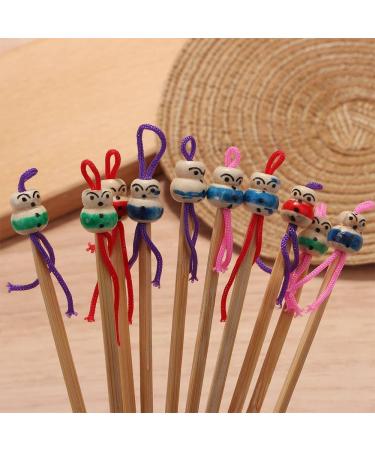 10Pcs Mini Doll Earpicks Wooden Earwax Removal Ear Picks Ear Care Health Care Tool - Buy Online on GoSupps.com
