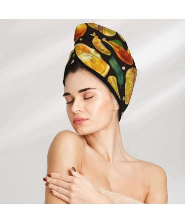 Ultra-Absorbent Tangerine Microfiber Hair Towel Wrap - Quick Dry Coral Velvet for Long Curly & Thick Hair - Perfect for Women - Buy Online on GoSupps.com