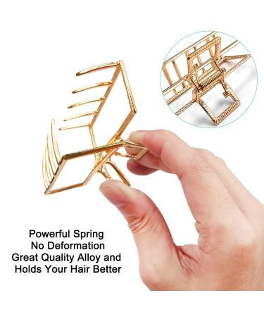 Shop Stylish 5-Piece Metal Hair Clips for Long and Thick Hair | Fashionable Gold Hair Accessories in 5 Unique Styles - Buy Online on GoSupps.com