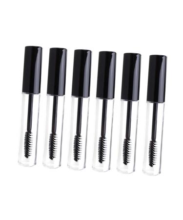 LALAFINA 6pcs Lip Gloss Containers Empty Tube Makeup Diy Air Traffic Control Empty Glass Pearlescent 6pcs Black