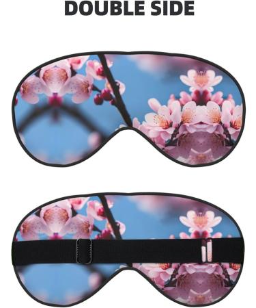 Plum Blossom Print Ultra-Soft Eye Mask | Light-Blocking for Optimal Comfort & Restful Sleep - International Shipping - Buy Online on GoSupps.com