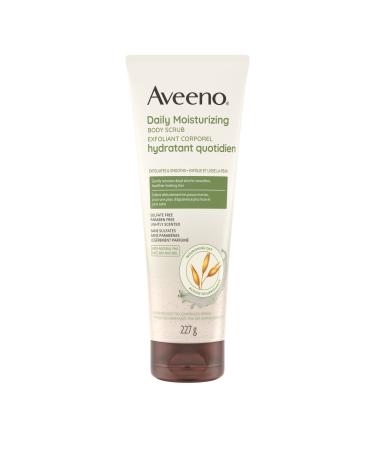 Aveeno Daily Moisturizing Body Scrub Prebiotic Oat is NON-GMO Exfoliant Non Comedogenic Dye Free 227-Gram