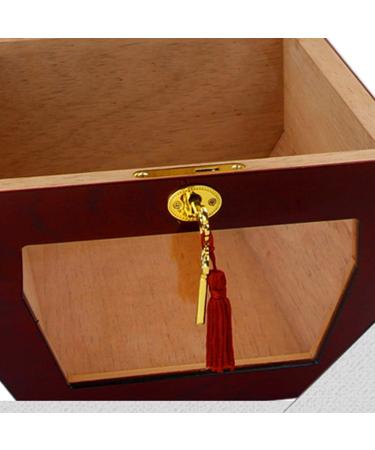 Cigar Box Humidors Barware Cigar Box High-Capacity Cigar Box Humidity Box Cigar High-end Cigar Tube Wooden Cigar Cabinet Cigar Box Cabinet Hygrometer Hardware Hinge 50 Capacity Cooking & Dining 23.8*27.9*18.4cm Red - Buy Online on GoSupps.com