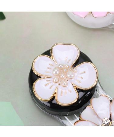 ARTIBETTER Contact Lens Box Kit - 2 Pairs Rhinestone Flower Pattern Travel Case - Portable Storage Solution for Lenses - Buy Online on GoSupps.com