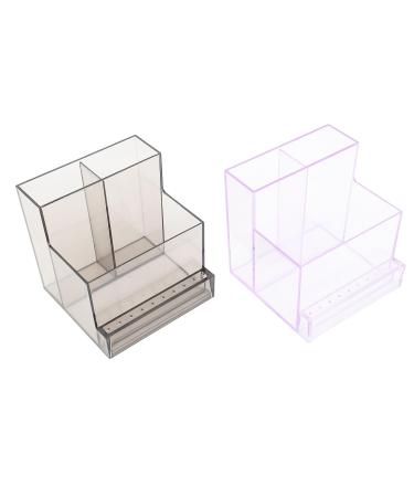 Nail Drill Bit Holder Portable Plastic Nail Drill Grinding Bit Holder Box Multifunctional Nail Tool Nail Drill Handpiece Holder Bit HolderBox Storage Rack for Manicure Tools