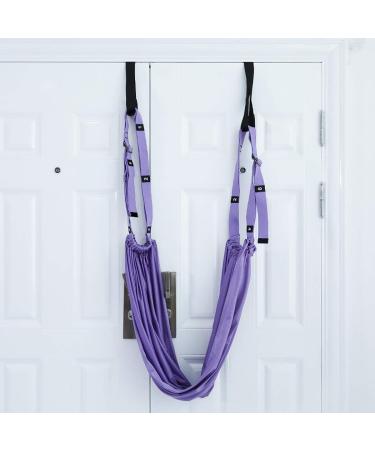 Yogagurt Stretch Band Premium Polyester Cotton Yoga Belt for Inversion Stretching Flexibility Training & Pilates Purple 1 Piece - Buy Online on GoSupps.com