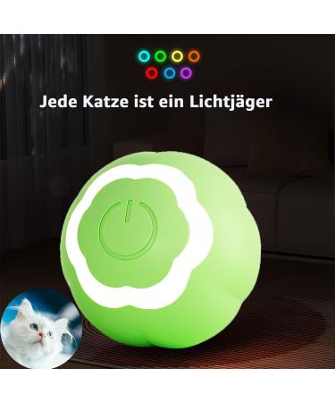Peticularz Cat Toys - Self-Employment Electrical Powerball 2.0 | Interactive Wloom Intelligence Magic Ball for Cats - Green with Petals - Buy Online on GoSupps.com