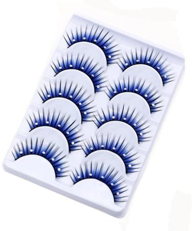 5 Pairs Blue Shiny Rhinestone False Eyelashes 3D Thick Long Fake Eyelashes for Women and Girls Party Stage Dance Makeup Masquerade - Buy Online on GoSupps.com