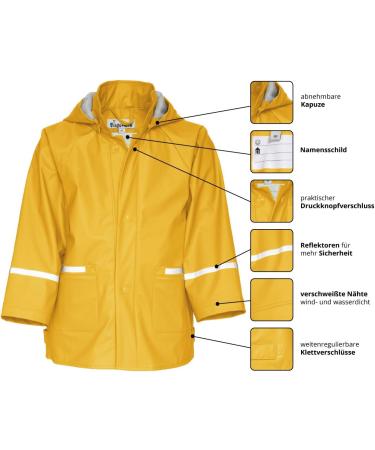 Playshoes Kids Raincoat 116 Yellow - Unisex Waterproof Rainwear - Buy Online on GoSupps.com