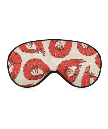 Shrimps Sleep Mask Eye Cover for Sleeping Blindfold with Adjustable Strap Blocks Light Night Travel Nap for Men Women
