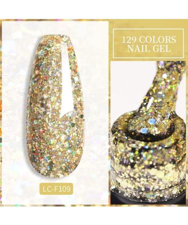7ML Glitter Gel Nail Polish Sparkling Nail Art Vernis Semi Permanent Sequins Soak Off UV Gel Colorful Nail Gel Esmalte - Buy Online on GoSupps.com