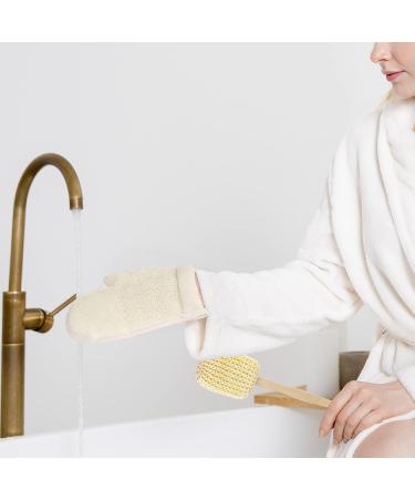 Lionesse Premium Exfoliating Loofah Glove Pad - Natural Turkish Shower Body Scrubber - Buy Online on GoSupps.com