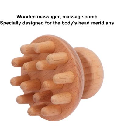 Ankroyu Manual Wood Mushroom Massager - Portable Muscle Relaxation Device for Full Body Massage - Buy Online on GoSupps.com