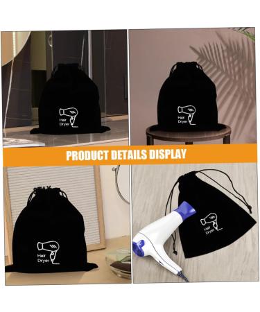 WOFASHPURET 4pcs Flannel Hair Dryer Bag Curling Iron Travel Bag Travel Makeup Bag Hair Dryer Travel Pouch Travel Bag for Hair Styling Tools Hair Dryer Bag for Traveling Hair Dryer Travel Bag 26.00X23.00X0.50CMx4pcs Blackx4pcs - Buy Online on GoSupps.com