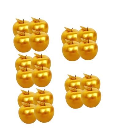HOMSFOU 20 Pcs Simulated Fake Apples Simulation Apples Artificial Apples Wedding Party Decoration Apples Model Fruit Wedding Decor Decorative Model Ax Christmas Foam Goldenx5pcs 8X8X7CMx5pcs