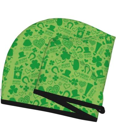 Hair Towel Wrap | Quick-Dry Hair Turban with Button - Perfect for St. Patrick's Day - Buy Online on GoSupps.com
