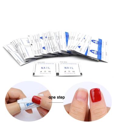 100PCS Acetone Nail Polish Remover Pads - Quick Individually Wrapped Wipes for Easy Polish Removal | International Shipping Available - Buy Online on GoSupps.com