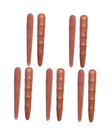 Lurrose 10 STK acupuncture rod foot scratching rod foot massage tab manuell acupressure pen wooden stick massage device Manual foot massage device Energy acupuncture pencil.