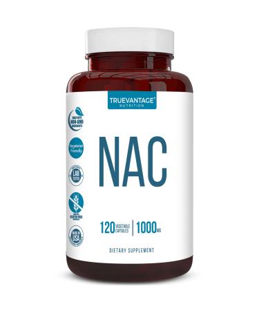 NAC Supplement (N-Acetyl Cysteine) - 1000 mg-Antioxidant Support - Promotes Liver Health and Detoxification - Boosts Lung and Immune Health - Vegetable Capsules - 120 Count - 60 Servings