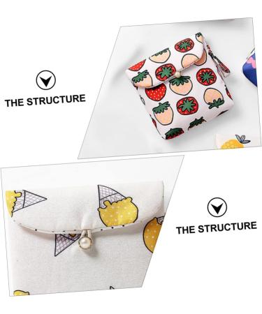 Healvian 4 Pieces Sanitary Napkin Pack with Canvas Holder - Menstrual Pad Wallet and Wet Bag Set - Buy Online on GoSupps.com