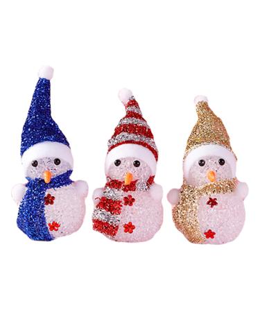 Garneck 3 pcs snowman-light decoration chimney night light Christmas jewelry to light up to light.