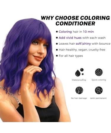 SOVONCARE Purple Semi-Permanent Hair Conditioner - Tint Colored Hair in 10 Mins 5.28 OZ Cruelty-Free | International Shipping Available - Buy Online on GoSupps.com