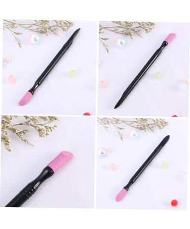 minkissy Manicure Tools Nail Tools Nail Polish Pens Nail Art Pusher Metal Cuticle Pusher Cuticle Pushers Nail Engraving Pen Nail Polished Pen Care Grinding Stick Handle Black - Buy Online on GoSupps.com