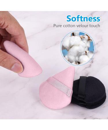 Ainiv 4 PCS Reusable Soft Makeup Puff Set for Foundation, Blush, and Powder - Black + Pink - Buy Online on GoSupps.com
