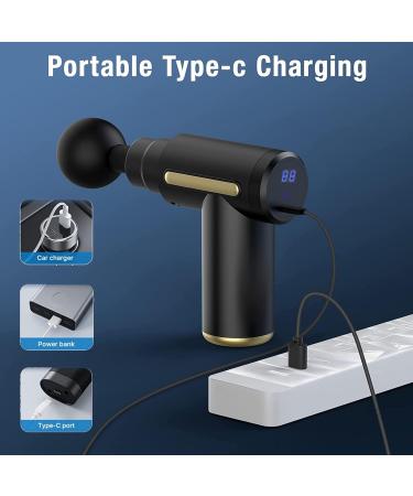 Shavingfun Mini Massage Gun - Portable Electric Muscle Massager with 6 Speeds & 4 Heads for Pain Relief - Ideal for Travel - Buy Online on GoSupps.com