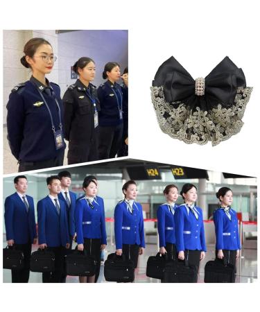 Professional Hair Knot Covers | Elastic French Hair Clips for Stewardess & Hospitality | 2-Piece Set - Buy Online on GoSupps.com