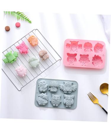 Ciieeo 2 Pcs Baking Cake Mold Candy Gummy Ice Cube Molds 3D Gummies Ice Cube Silicone Molds Cake Baking Mold Mini Cupcakes Crayon Mold Owl Baking Mold Silica Gel Chocolate Cake Machine 19.9x13.8cm Blue - Buy Online on GoSupps.com