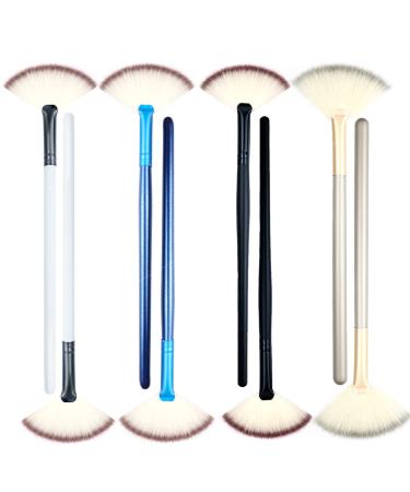 ULTIMUTE 8 Pcs Fan Brushes, Slim Soft Makeup Facial Brushes, Mask Acid Applicator for Glycolic Peel Masques, Chemical Peel Brush, Skin Care Fan-shaped Face Brushes Cosmetic Tools
