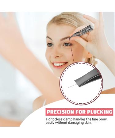 LED Lighted Tweezers Set for Precision Hair Removal - Stainless Steel, 2 Pieces (Black/Red) - Buy Online on GoSupps.com